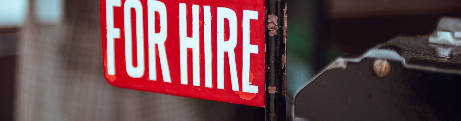 A "FOR HIRE" sign is displayed.
